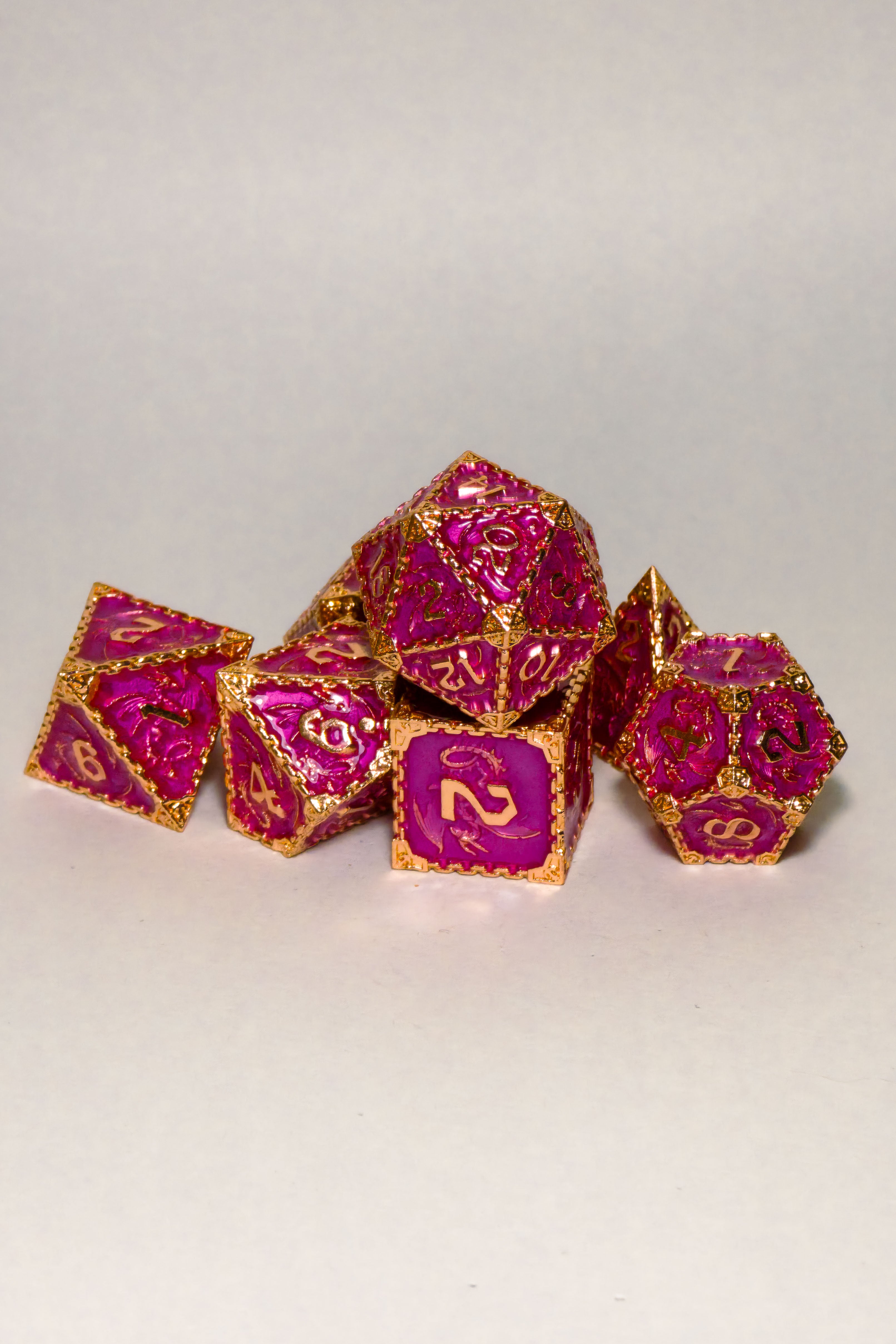 Set de 7 Dados Metálicos: Fancy Dragon