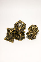 Set de 7 Dados Metálicos: Dragón (Huecos)