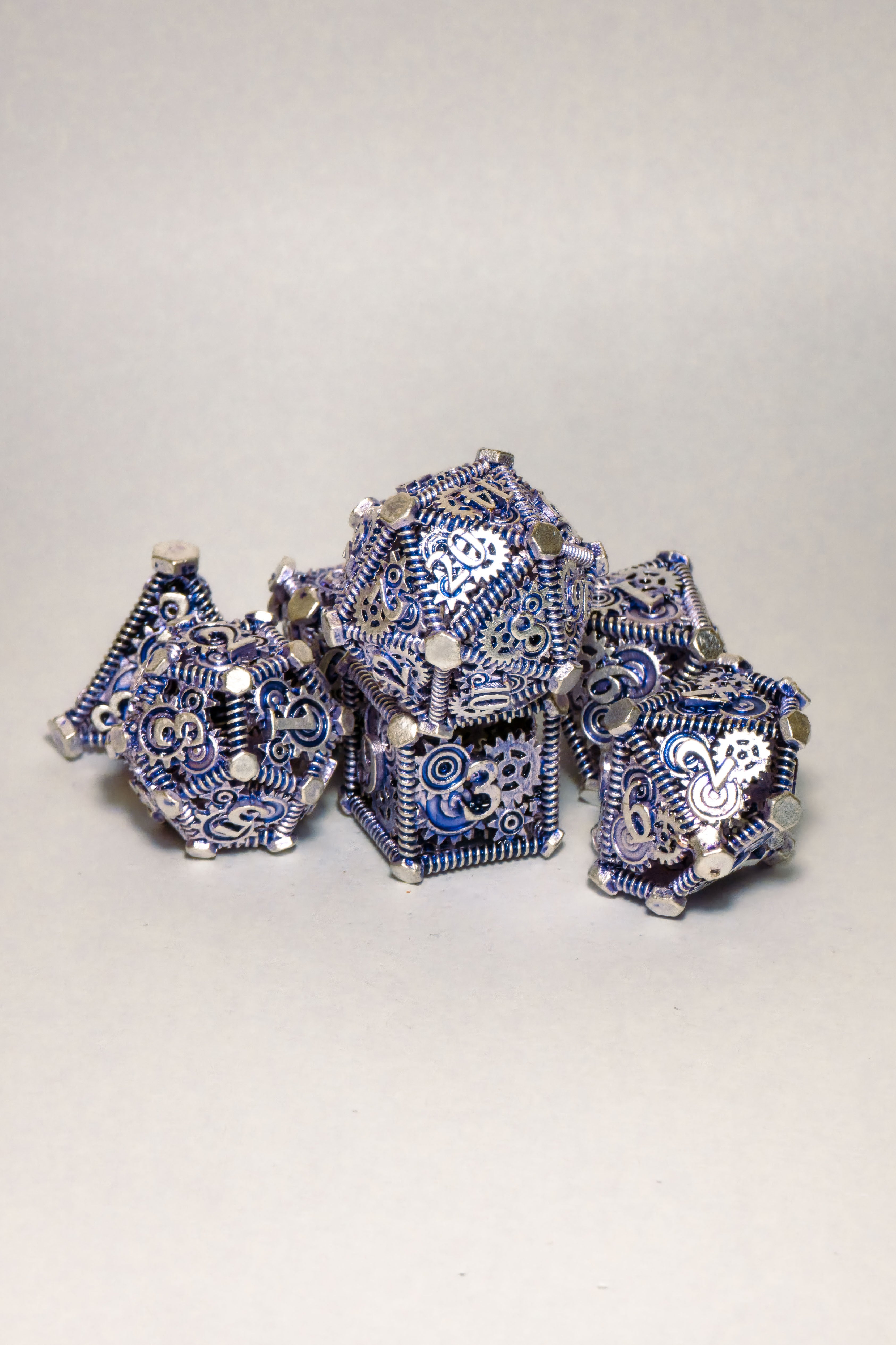 Set de 7 Dados Metálicos: Clockwork (Huecos)
