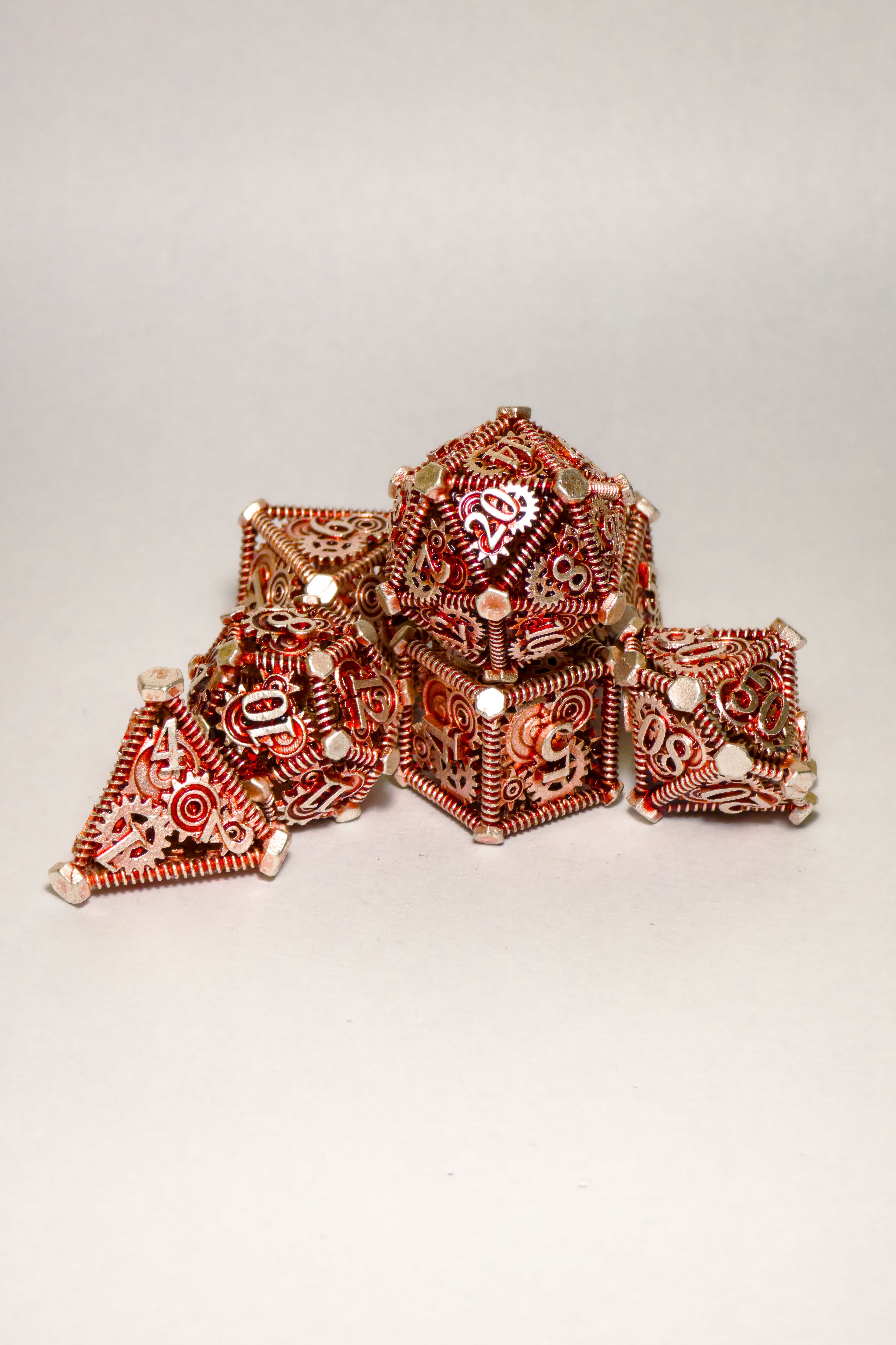 Set de 7 Dados Metálicos: Clockwork (Huecos)