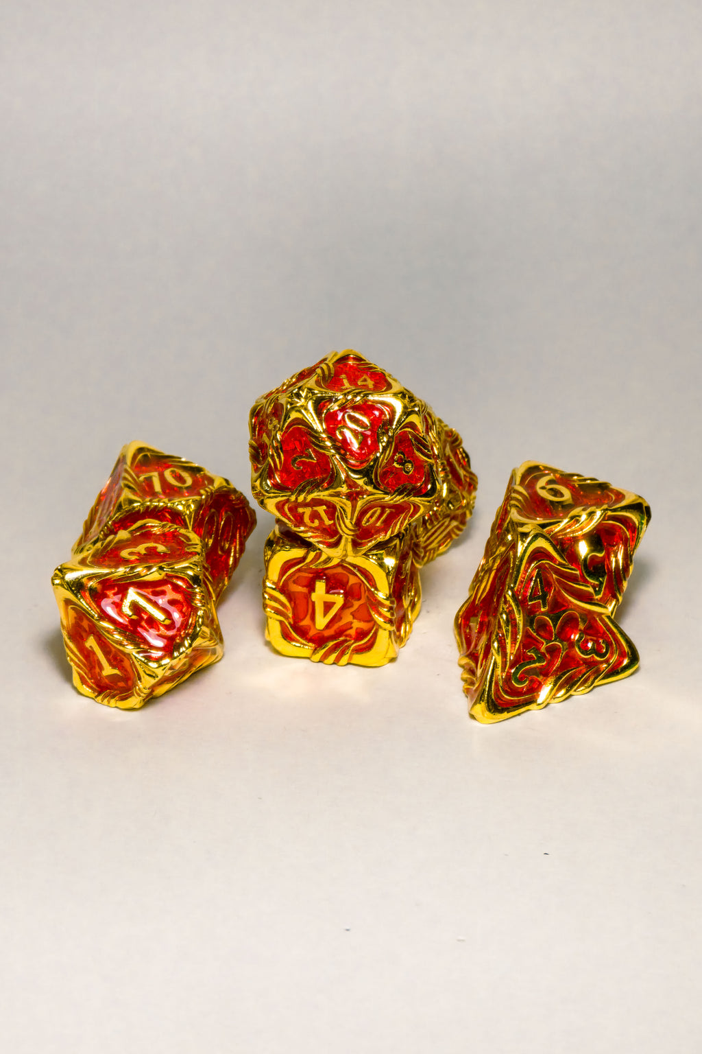 Set de 7 Dados Metálicos: Elfic Aura